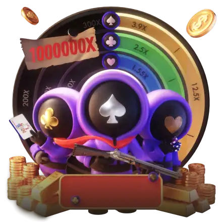 Gold and purple jackpot wheel